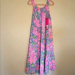 Lilly Pulitzer NWT GIRLS Blue and Pink Floral Dress